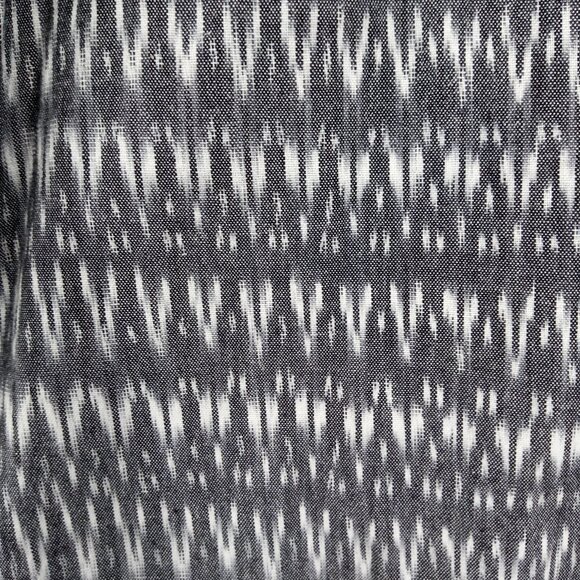 Eileen Fisher Ikat Pleated Organic Cotton A Line Skirt Size M Gray Pockets - Picture 9 of 11